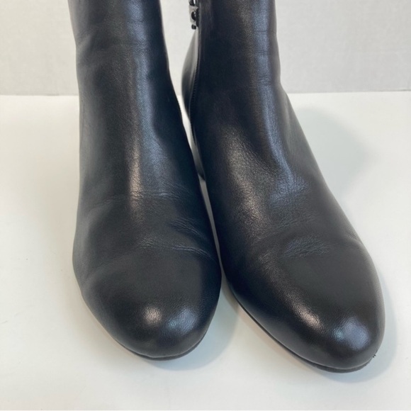 Bandolino Masie Block Heel Leather Ankle Boots Buckle Detail Fall Booties 9.5 - Picture 4 of 13